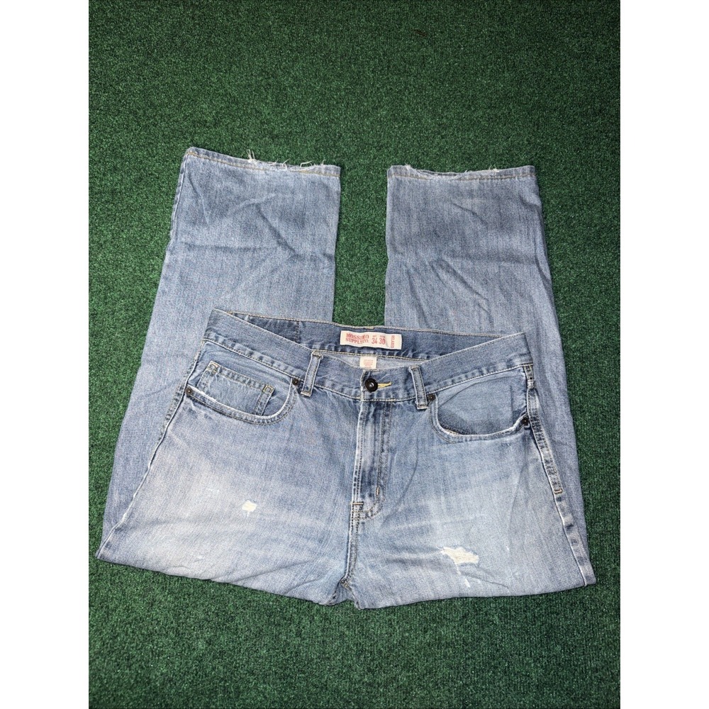 Men's Mission Supply Baggy  Relaxed Blue Jeans Size 34x30 T26 Y2K